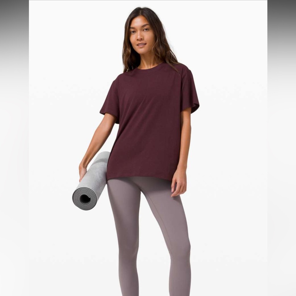 97. Lululemon All Yours Boyfriend Tee Cassis 10